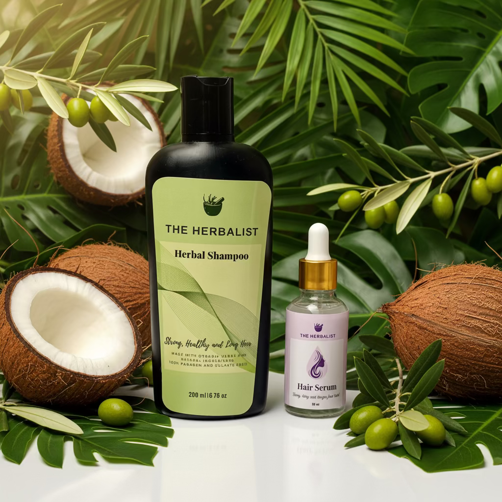 Bundle- Herbal Hair shampoo and Hair serum