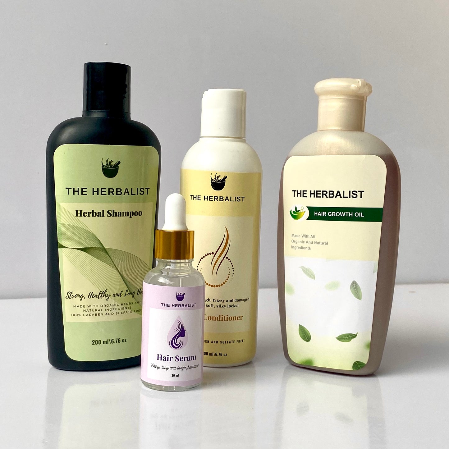 Bundle- Herbal Shampoo, Hair Conditioner, Hair Oil and Hair serum