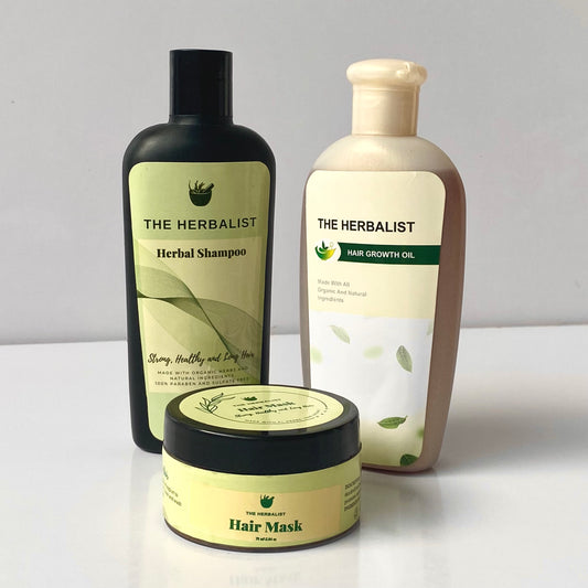 Bundle- Herbal Shampoo, Hair Oil, and Hair Mask